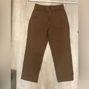 Everlane Women's Brown Wide-Leg Crop Pants